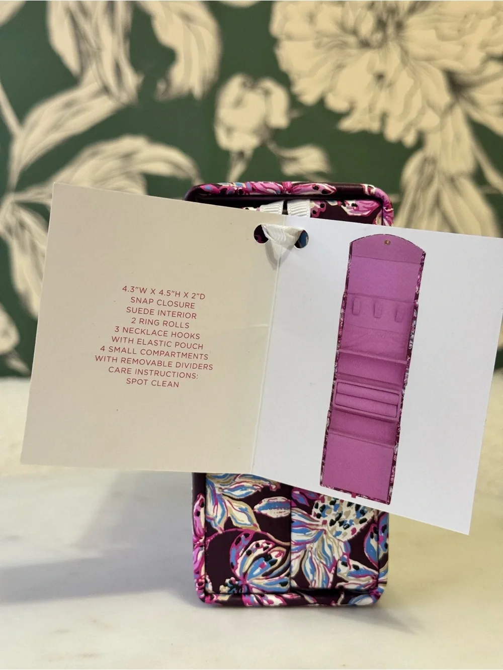 Lilly Pulitzer Purple Floral Travel Jewelry Box NWT